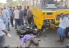 స్కూల్ బస్సు ఢీ కొని వ్యక్తి మృతి 