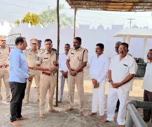 భద్రతా ఏర్పాట్లను పర్షిలించిన ఎస్పీ అశోక్ కుమార్ 