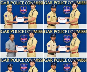 ప్రతిభకనబరిచిన పోలీసులకు ప్రశంస పత్రాలు అందజేసిన సిపి 